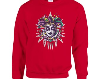 Jester Unisex Sweatshirt - Funny Gift Idea // Carnival // Mask // Mardi Gras / Women's/Men's Various Sizes S - 5XL