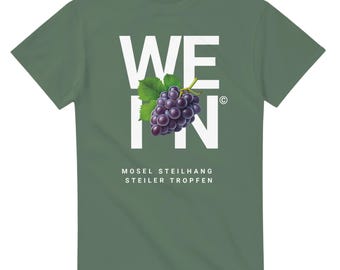 Moselle wine T-shirt for women, men, wine lovers, enthusiasts, and wine aficionados – a gift idea – party shirt