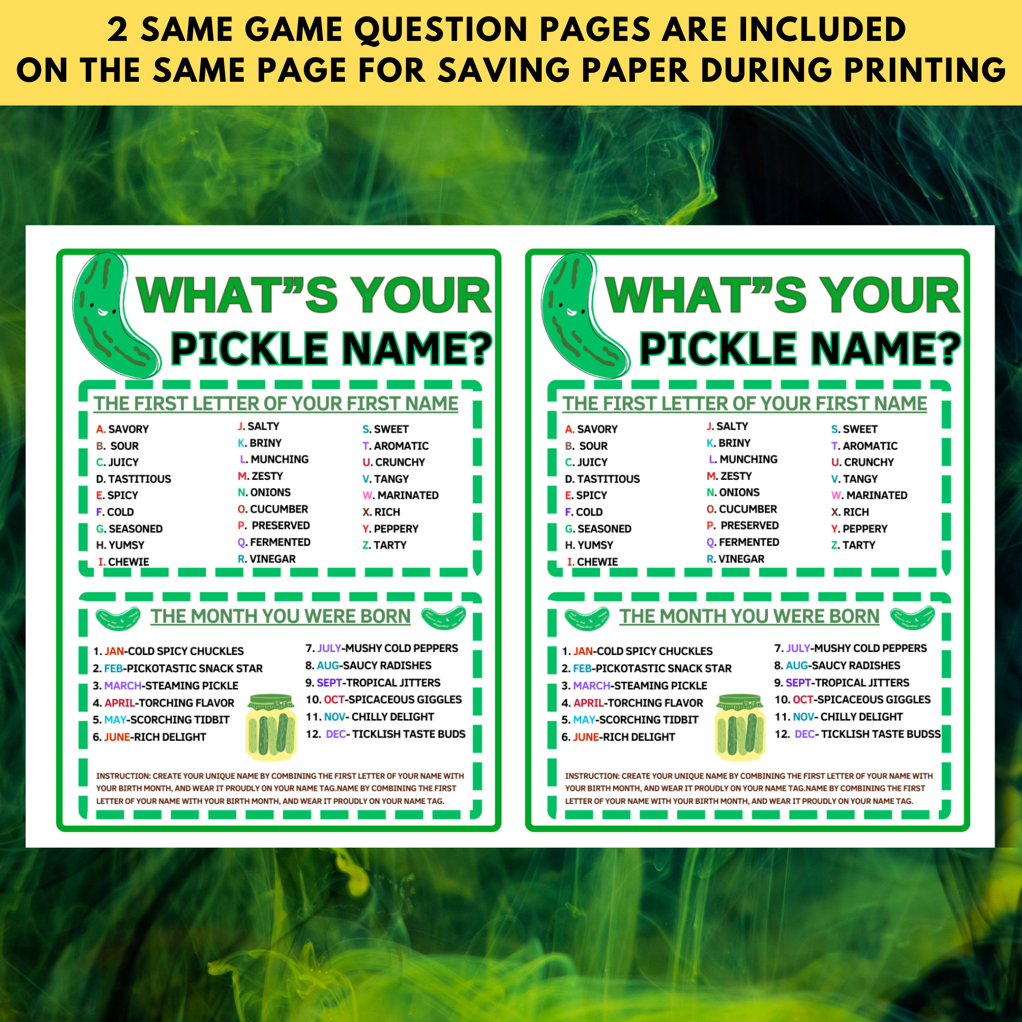Pickle Name Pickle Name