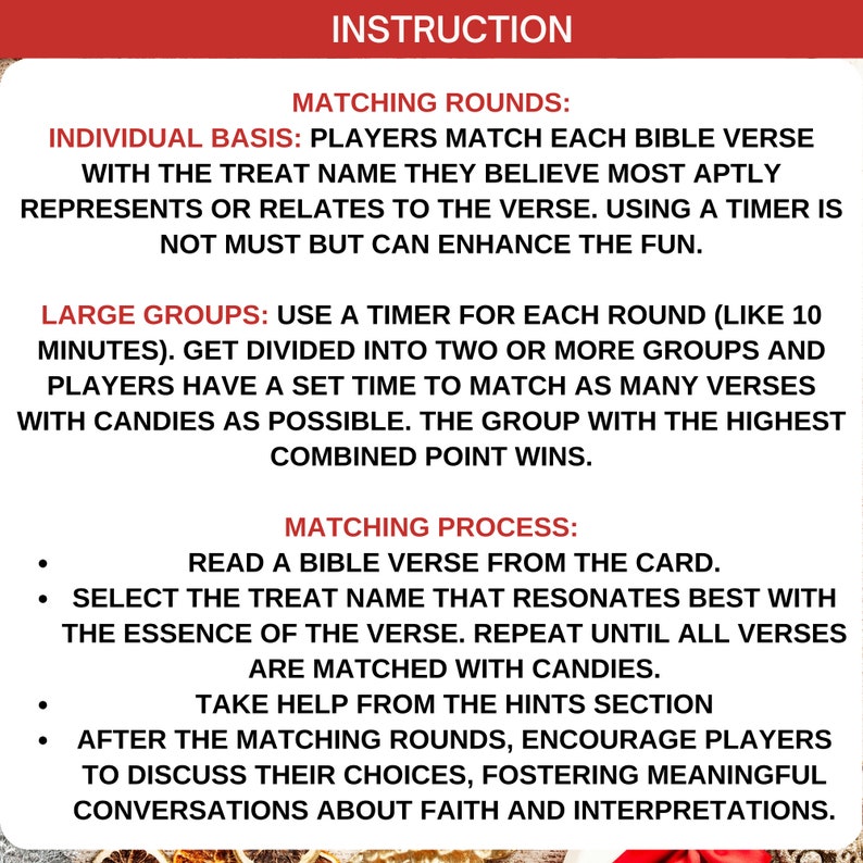 Bible Treats Match Game|bible Printable Game for Kids & Adult|church ...