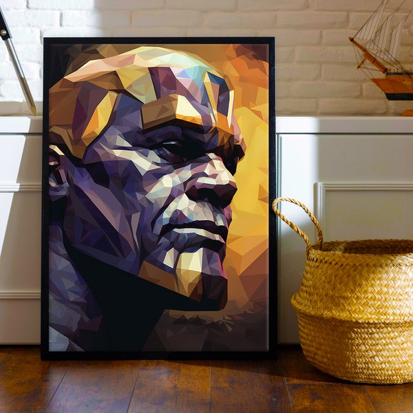 Thanos  |  Fan art |  Wall art | Avenger |  Poster | Printable wall art | Game room wall art | Man Cave Wall Décor  | Super Villains