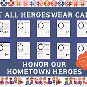 Hero Spotlight Bulletin board kit Printable No Capes