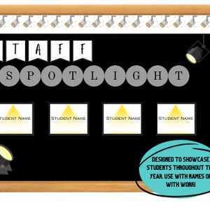 Kit de tablón de anuncios de Staff Spotlight imprimible