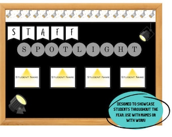 Staff Spotlight Bulletin board kit Printable