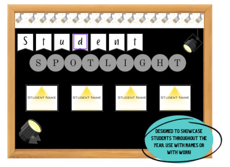 Student Spotlight Bulletin Board Kit Printable (Instant Download) Etsy