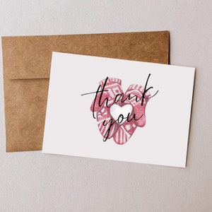 Tarjeta de agradecimiento imprimible - Invierno - Navidad - Vacaciones - Fiesta - Regalo