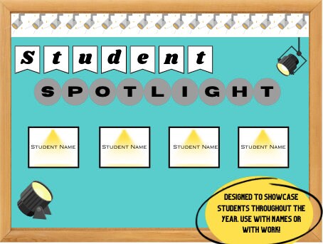 Student Spotlight Bulletin Board Kit Printable - New Fonts - Etsy