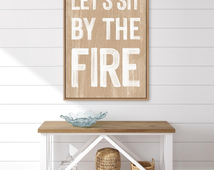 Rustic Autumn Wall Art: Farmhouse Firepit Sign (8" to 48" Sizes)