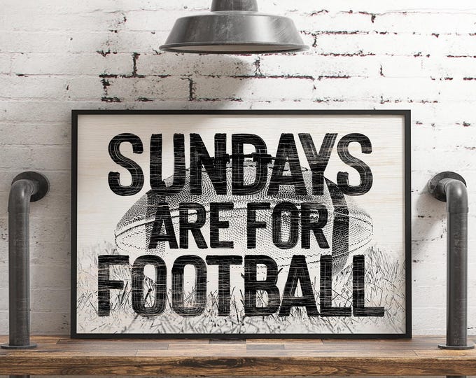 Rustic Football Canvas Print - Vintage Game Day Decor