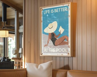 Plaque Métal Déco Plage 'Life Is Better At The BEACH