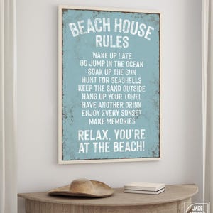 Beach House Decor, Vacation Rental Art, Art For Above Bed, Vintage Coastal Sign, Distressed Wall Decor, Retro Beach Gift, Farmhouse Style