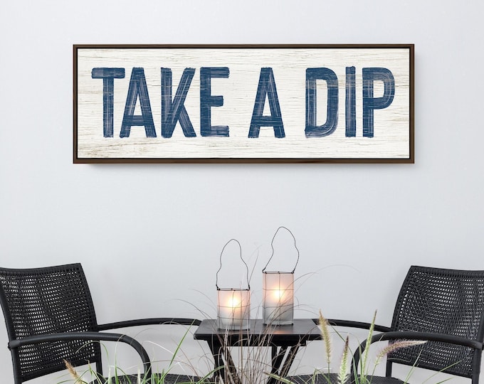 Pool Sign Decor: Vintage Nautical Style (Long Skinny, Multiple Sizes)