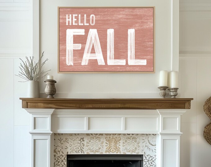Art Fall, Hello Fall Terracotta Sign, Wall Decor