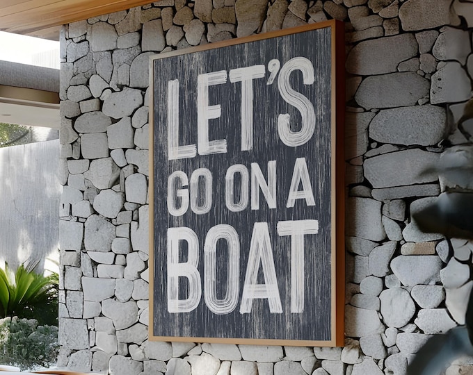 Coastal Faux Wood Sign, Vintage Nautical Style (Multiple Sizes)