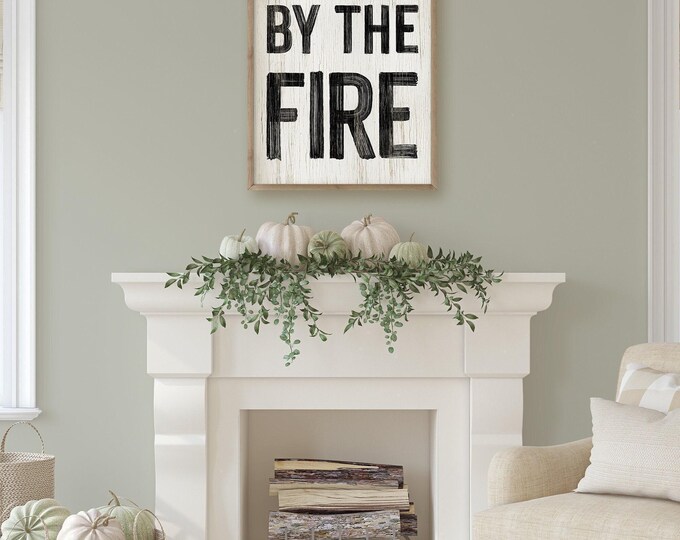 Fall Wall Art Sign: Rustic Distressed Wood - Multiple Sizes & Frames