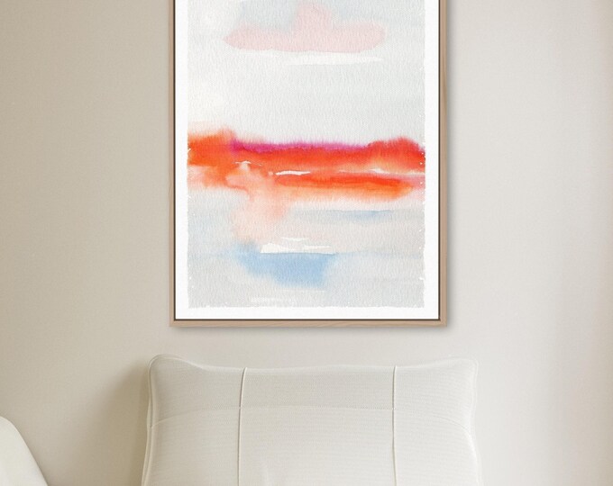 Abstract Coastal Wall Art: Neutral Colors (Canvas or Paper Prints)