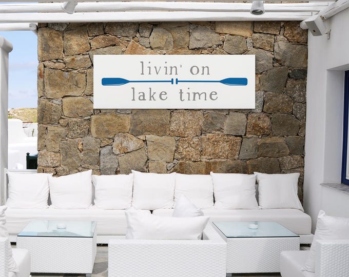 Oar Wall Art Navy Lake Decor Minimalist Cabin Lake House Gift