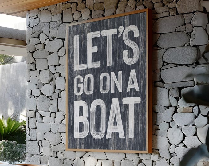 Coastal Faux Wood Sign, Vintage Nautical Style (Multiple Sizes)