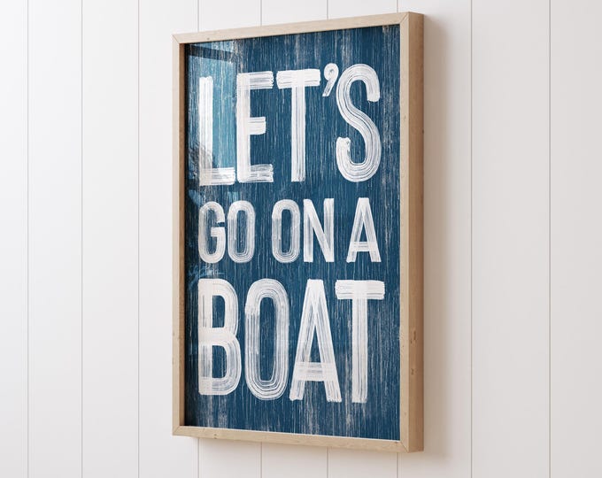Beach House Boat Sign - Rustic Nautical Wall Decor