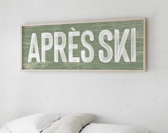Ski Lodge Wall Decor: Vintage Farmhouse Style - Seagrass Green