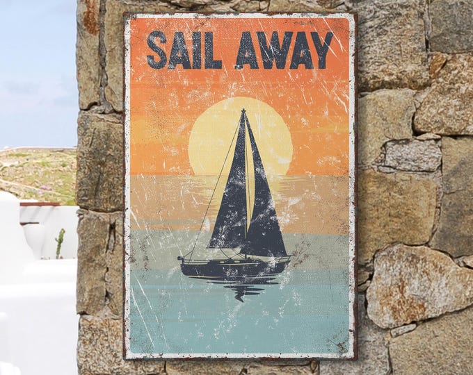Sailboat Wall Art: Nostalgic Sailing Scene (Canvas or Aluminum)