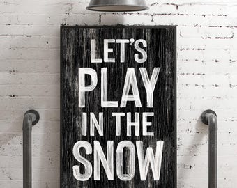 Farmhouse Winter Wall Sign, Snowy Days, Distressed Wood (Multiple Sizes)