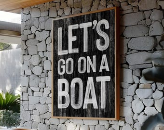 Nautical Rustic Wood Sign, Coastal Gift for Her, Living Room Wall Art