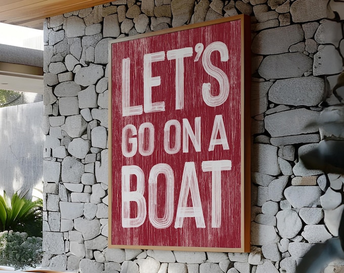 Rustic Boat Sign - Coastal Beach House Wall Decor