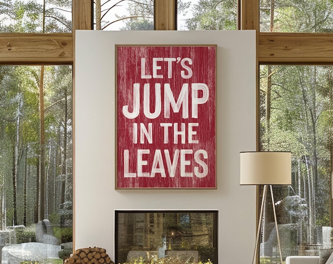 Autumn Wall Decor: Farmhouse Style - Distressed Wood Frame