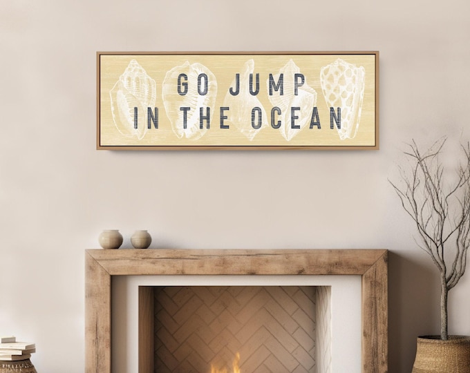 Seashell Beach Sign - Large Coastal Wall Art for Home