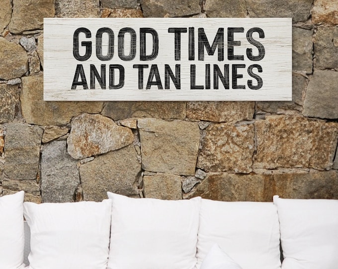 Beach Wall Sign: Faux Wood Look - Coastal Home Decor