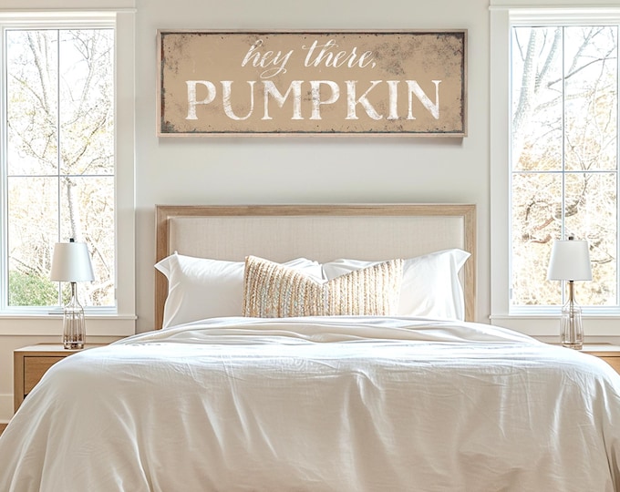 Autumn Signs, Fall Wall Decor, Canvas Art, Pumpkin Seasonal Sign, Skinny Long Fall Print, Cozy Home Decoration, Framed Canvas