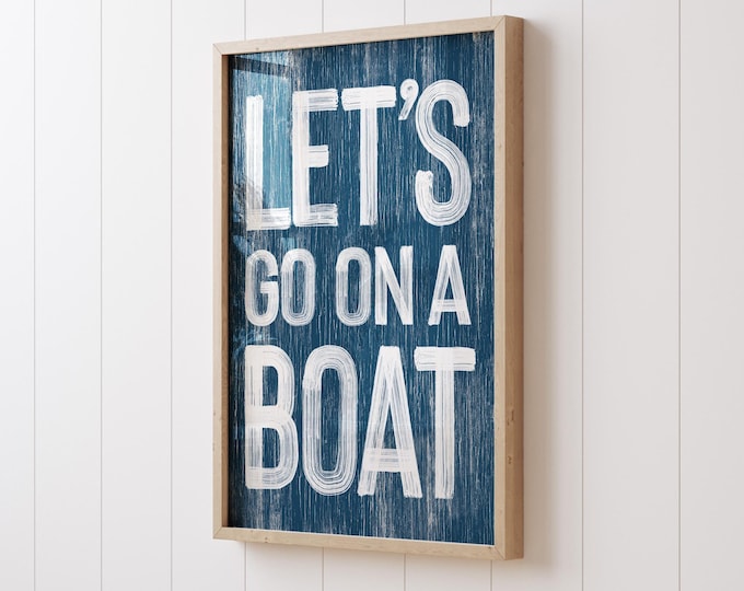 Beach House Boat Sign - Rustic Nautical Wall Decor