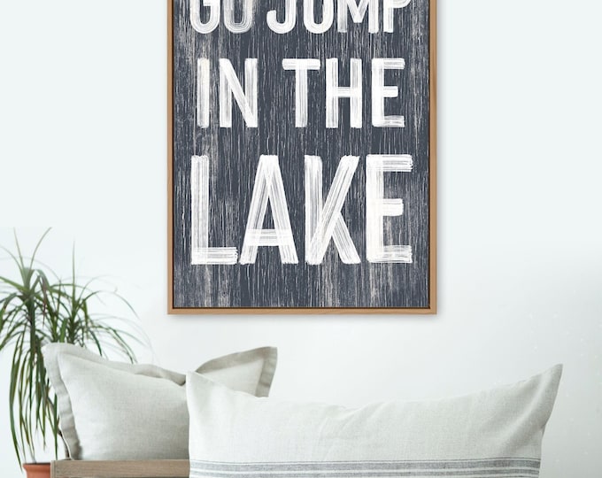 Lake House Wall Sign, Rustic Wood Coastal Art, Framed Lake Decor