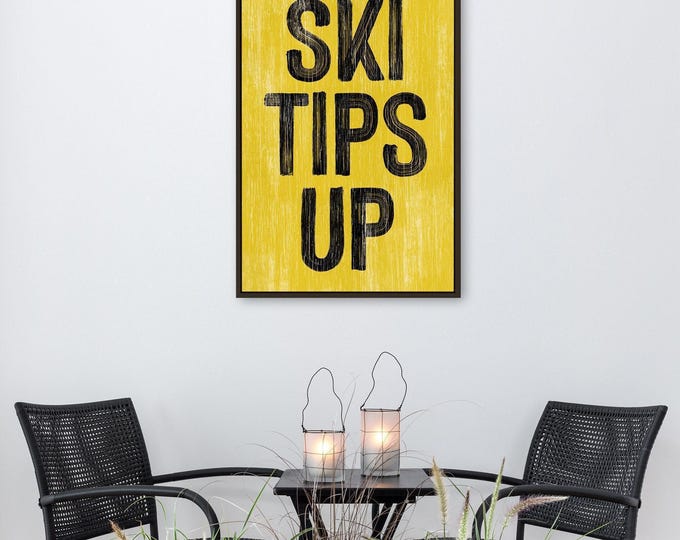 Cozy Ski Lodge Sign, Farmhouse Winter Decor (Canvas or Aluminum)