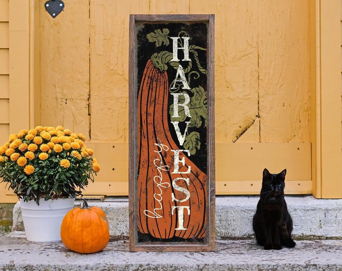Modern Farmhouse, Seasonal Decor, Porch Leaner, Extra Large Fall Sign, Tall Harvest Decoration, Cozy Autumn Outdoor Display