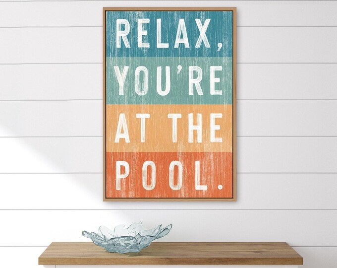 Pool Wall Art: Rainbow Painted Words - Indoor and Outdoor Use