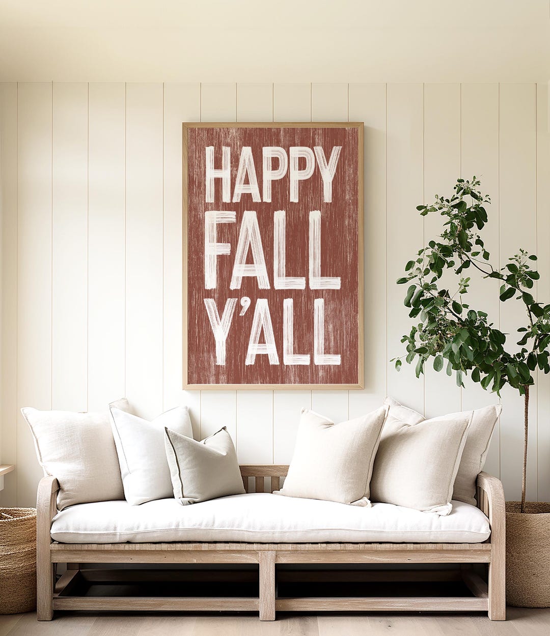 Harvest Art, Fall Gift Idea, Autumn Sign, Hello Fall Y'all Rustic ...