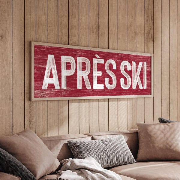Apres Ski Sign – Rustic Lodge Wall Decor for Ski Cabins