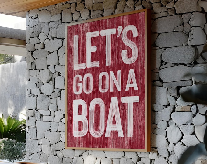 Rustic Boat Sign - Coastal Beach House Wall Decor