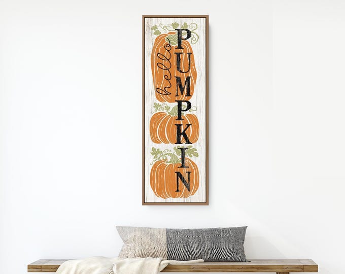 Modern Farmhouse, Fall Gift For Her, Autumn Sign, Rustic Pumpkin Porch Leaner, Outdoor Metal Option, Cozy Seasonal Decoration