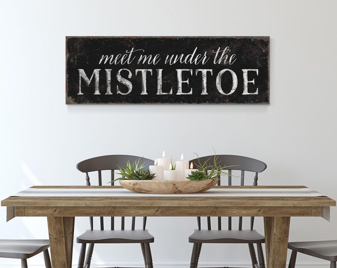 Meet Me Under the Mistletoe Sign: Black and White Holiday Decor
