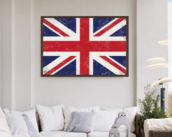 Union Jack Print: Vintage British Flag Art (Multiple Sizes & Materials)