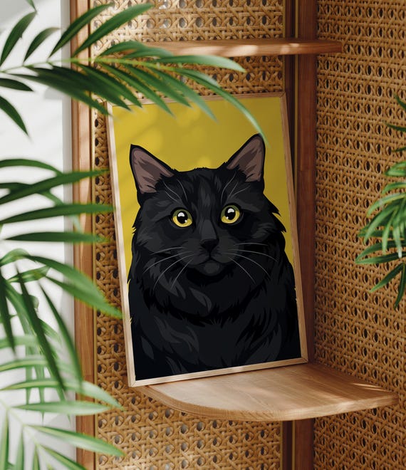 猫 ポップアート 愛猫がキャラクターに F3サイズキャンバスの猫ポップ