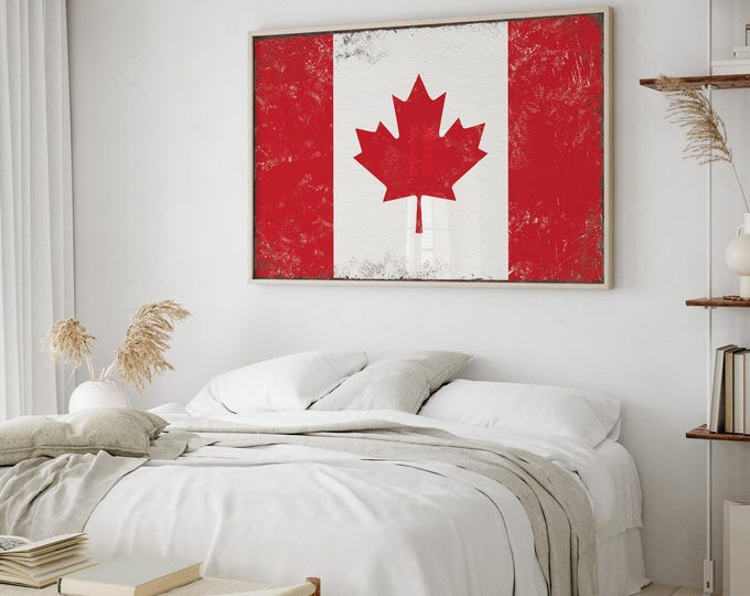 Rustic Canada Flag Wall Art – Cabin Decor