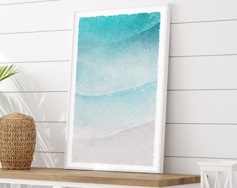 Seaside Canvas Print, Coastal Wall Art, Boho Coastal Decor, Coastal Dining Art