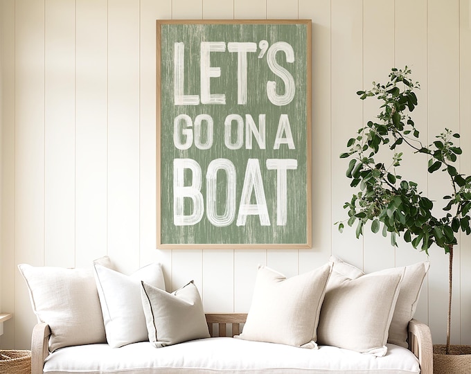 Boat Sign: Seagrass Nautical Decor (Canvas, Paper, or Aluminum)