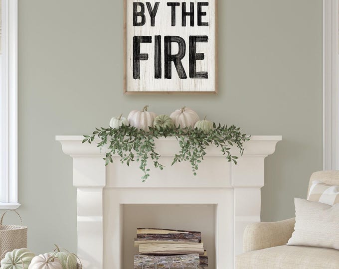 Fall Wall Art Sign: Rustic Distressed Wood - Multiple Sizes & Frames