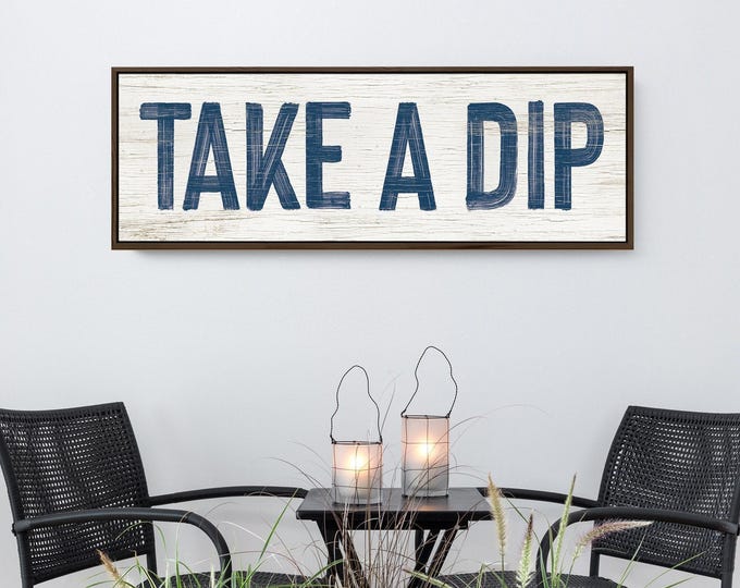 Pool Sign Decor: Vintage Nautical Style (Long Skinny, Multiple Sizes)