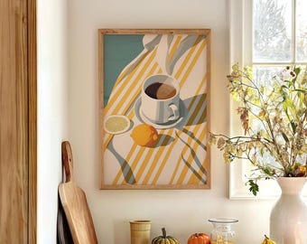 Italian Coffee Wall Art – La Dolce Vita Mediterranean Kitchen Print